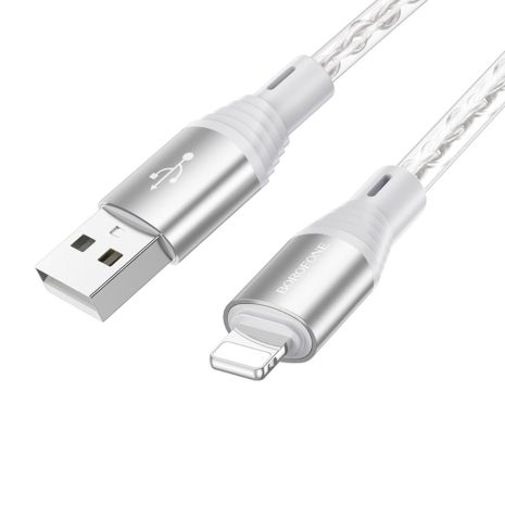 Кабель Borofone BX96 USB to Lightning 1м сірий