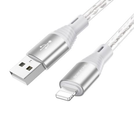 Кабель Borofone BX96 USB to Lightning 1m серый