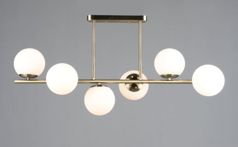 Люстра потолочная на 6 плафонов VALESO N6799/6 для гостиной спальни бронза