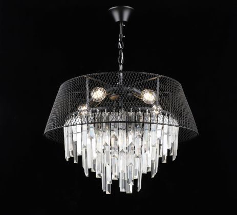 Подвесная хрустальная люстра в стиле лофт Sirius B S2452/6 BK