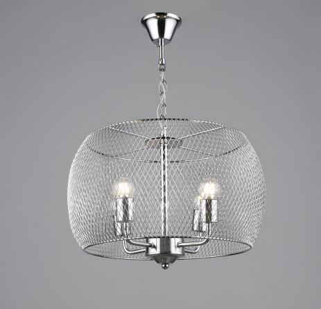 Металева лофт люстра, підвісна Sirius B S2456/4 CH хром