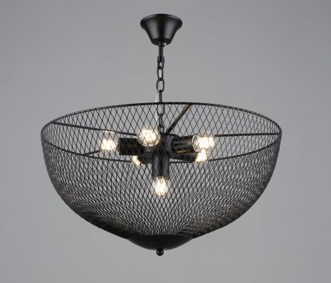 Підвісна люстра в стилі лофт металева Sirius B S2474/6 BK чорна
