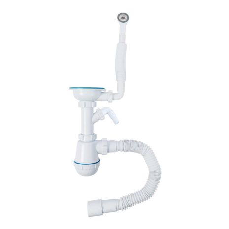 Сифон одинарний для гранітних мийок (білий) TM Valeso (арт. 610)