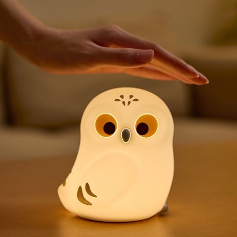 Ночник силиконовый сенсорный игрушка Сова VALESO A052 детский для спальни белый