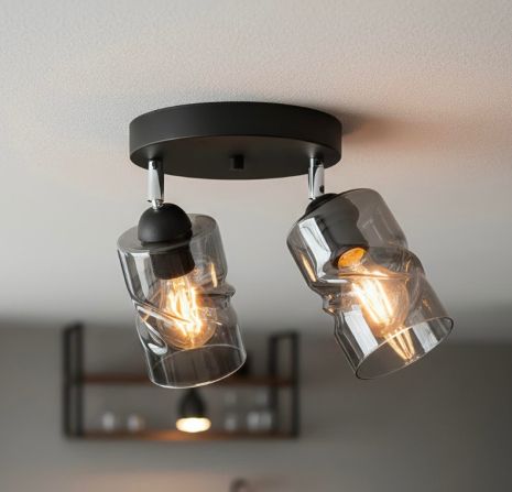 Люстра декоративная Sirius S4944-2 BK+SM с поворотным держателем Люстра декоративная Sirius S4944-2 BK+SM с поворотным держателем