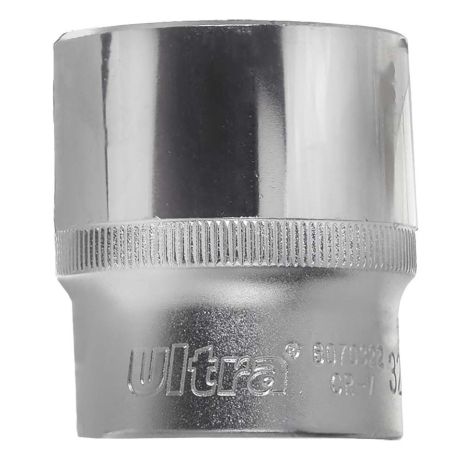 Насадка шестигранная короткая 1/2" 32мм CrV ULTRA 6070322 Насадка шестигранная короткая 1/2" 32мм CrV ULTRA 6070322