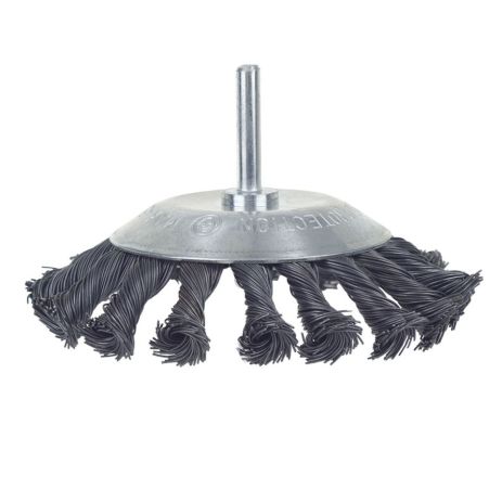 Щетка проволочная конусообразная Ø115мм хвостовик Ø6мм (стальная витая) SIGMA 9025111