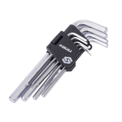 Ключі шестигранні 9шт 1.5-10мм CrV (середні) SIGMA 4022021 Ключі шестигранні 9шт 1.5-10мм CrV (середні) SIGMA 4022021