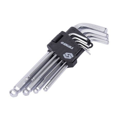 Шестигранні ключі 9шт 1.5-10мм CrV (середня куля) SIGMA 4022121 Шестигранні ключі 9шт 1.5-10мм CrV (середня куля) SIGMA 4022121