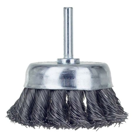Щітка дротяна чашеподібна Ø75мм хвостовик Ø6мм (сталева кручена) SIGMA 9028071