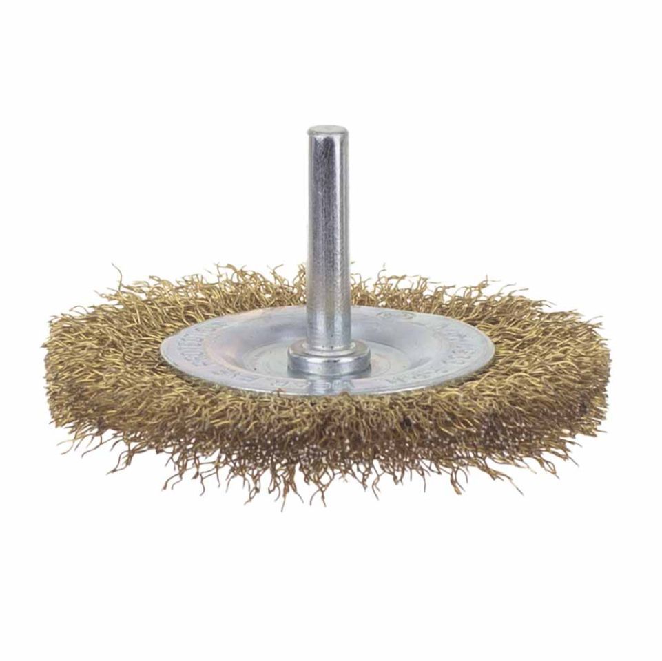 Щетка проволочная дискообразная Ø75мм хвостовик Ø6мм (латунированная) SIGMA 9013071 Щетка проволочная дискообразная Ø75мм хвостовик Ø6мм (латунированная) SIGMA 9013071