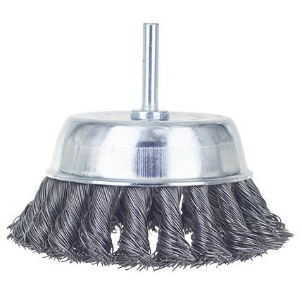 Щетка проволочная чашеобразная Ø100мм хвостовик Ø6мм (стальная витая) SIGMA 9028101