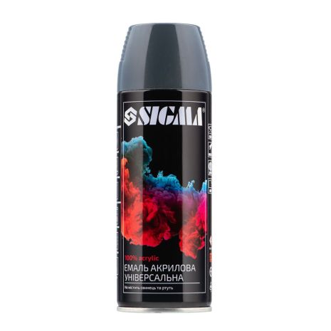Акрилова емаль аерозольна 400мл RAL 7024 графітово-сірий глянець SIGMA 2736721 Акрилова емаль аерозольна 400мл RAL 7024 графітово-сірий глянець SIGMA 2736721