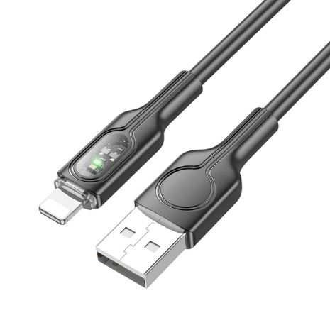 Кабель Hoco U120 USB to Lightning 1m черный
