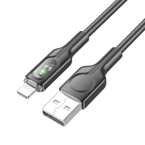 Кабель Hoco U120 USB to Lightning 1m черный