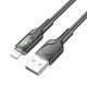 Кабель Hoco U120 USB to Lightning 1m черный