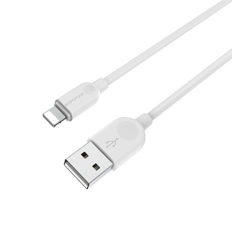 Кабель Borofone BX14 USB to Lightning 1m белый