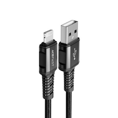 Кабель Acefast C1-02 USB to Lightning 1.2m черный Кабель Acefast C1-02 USB to Lightning 1.2m черный