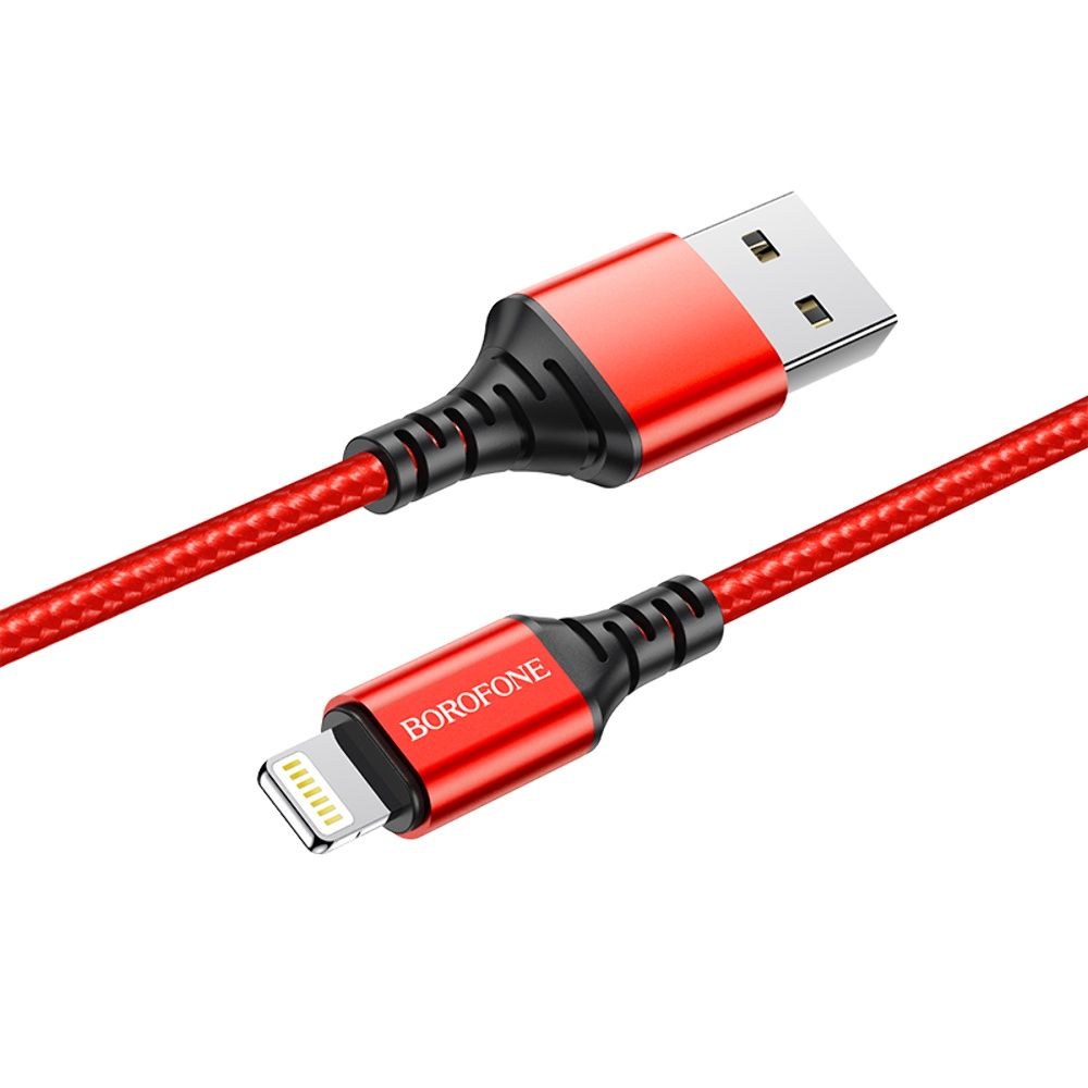 Кабель Borofone BX54 USB to Lightning 1m красный Кабель Borofone BX54 USB to Lightning 1m красный
