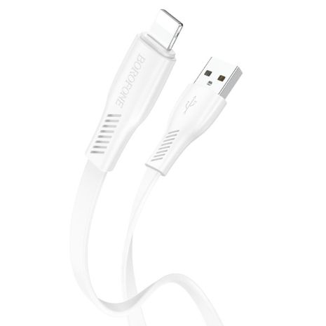 Кабель Borofone BX85 USB to Lightning 1m белый