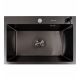 Черная кухонная мойка PVD 65*45 Valeso Handmade (круглый сифон, 3,0/0,8)
