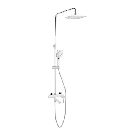 Душова система універсальна Qtap Grand на три споживачі (з виливом) QTGRAWCR1004 Chrome/White Душова система універсальна Qtap Grand на три споживачі (з виливом) QTGRAWCR1004 Chrome/White