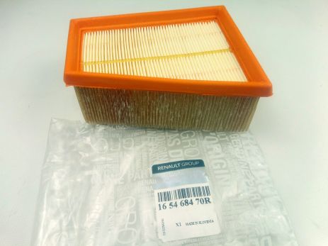 Фильтр воздушный Megane, Clio II/III, Kangoo, Scenic, Laguna, Duster, Logan, Kubistar, RENAULT (165468470R)