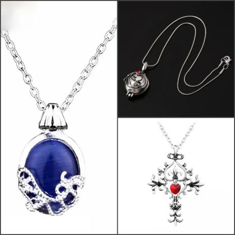 Набір підвісок з Щоденники Вампіра кулон Кетрін Пірс Медальйон Олени Гілберт хрест Vampire Diaries