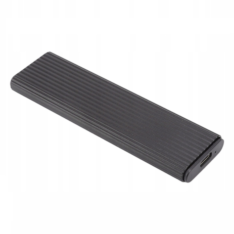 Внешний карман для SSD радиаторный 10Gbps NVME USB 3.1 Type-C, Metal, Black