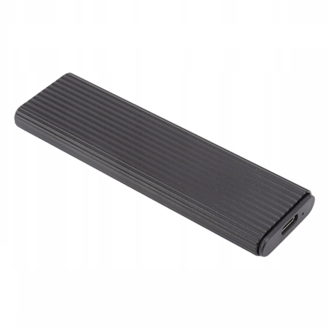 Внешний карман для SSD радиаторный 10Gbps NVME USB 3.1 Type-C, Metal, Black