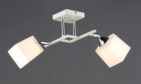 Стельова люстра VALESO B N6646/2 WT+CR на 2 плафони Стельова люстра VALESO B N6646/2 WT+CR на 2 плафони