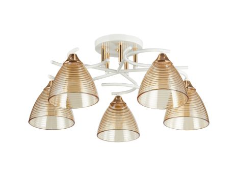 Декоративна люстра INTEREES IS 5007-5 WH+FG