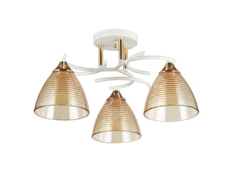 Декоративна люстра INTEREES IS 5007-3 WH+FG Декоративна люстра INTEREES IS 5007-3 WH+FG