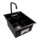 Черная скрытая кухонная мойка CM 40*50 PVD, Platinum Handmade