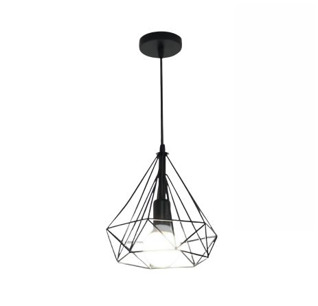 Підвісний світильник VALESO TY01A-1, Лофт чорний, E27 (один плафон)