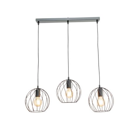 Підвісний триплафонний світильник VALESO TY406-3 чорний, E27