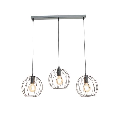 VALESO TY406-3 черный Лофт подвесной светильник на три плафона E27