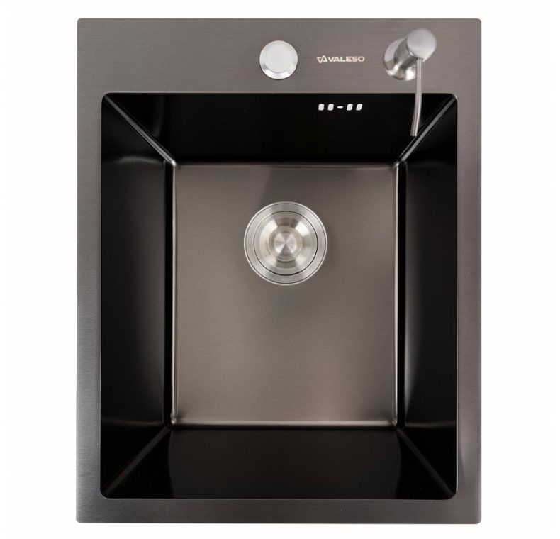 Черная кухонная мойка 40*50 VALESO Handmade (толщина 3,0/1,5) Черная кухонная мойка 40*50 VALESO Handmade (толщина 3,0/1,5)
