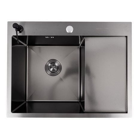 Кухонная мойка CM 65*50 L PVD черная VALESO Handmade DÉCOR 3.0/1.0 Кухонная мойка CM 65*50 L PVD черная VALESO Handmade DÉCOR 3.0/1.0