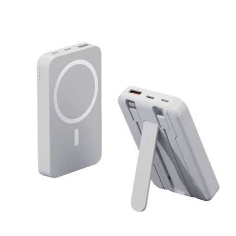 Магнітний Power Bank 20000 mAh 22.5W LX-DX132 з бездротовою зарядкою MagSafe та вбудованими кабелями білий