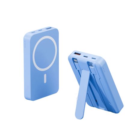 Магнітний Power Bank 20000 mAh 22.5W LX-DX132 з бездротовою зарядкою MagSafe та вбудованими кабелями блакитний Магнітний Power Bank 20000 mAh 22.5W LX-DX132 з бездротовою зарядкою MagSafe та вбудованими кабелями блакитний