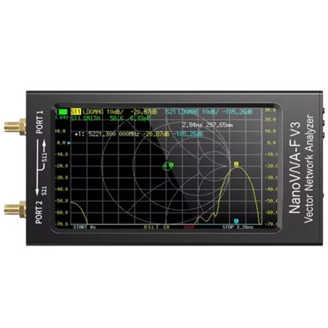 Векторний аналізатор мереж - антенний аналізатор 1 МГц-6 ГГц NanoVNA-F V3 (3-го покоління)