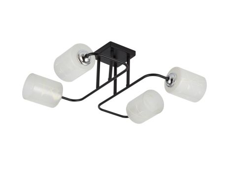 Декоративная люстра INTEREES IS 70196-4 BK+CR Декоративная люстра INTEREES IS 70196-4 BK+CR