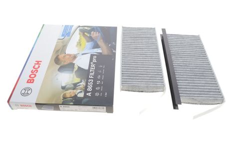 Фільтр салону MERCEDES CITAN, OPEL Movano, RENAULT Kangoo, пара, BOSCH (0986628653)