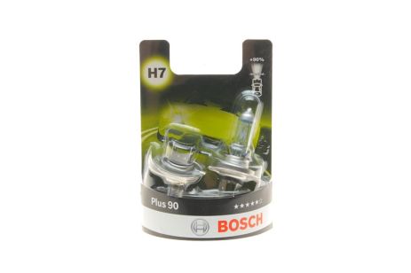 Лампа накаливания H7 12V 55W PX26d plus 90 (компл.), H7, VOLVO ASIA, BOSCH (1987301423)