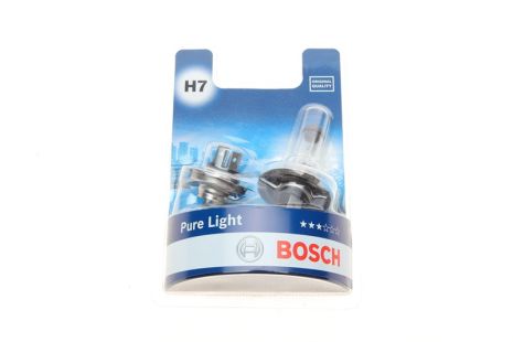 Лампа H7 55W 12V Pure Light бокс 2шт., SEAT N10320102, BOSCH (1987301411)