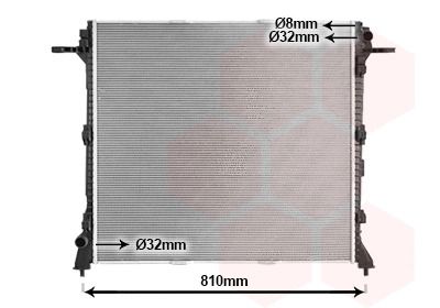 Радіатор охолодження MAN TGE, VW CRAFTER, VAN WEZEL (58012730)