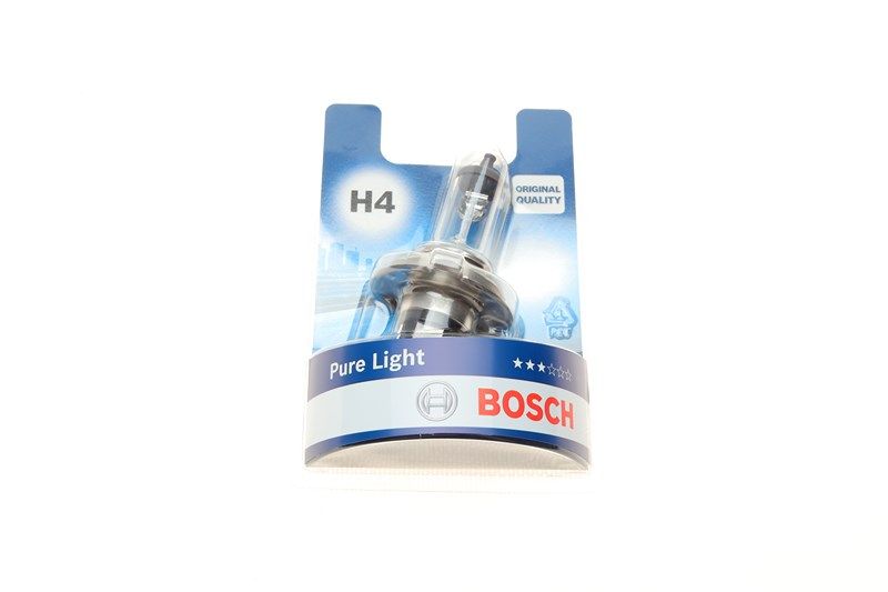 Лампа розжарювання H4 12V 60/55W P43t PURE LIGHT, H4, BOSCH (1987301001) Лампа розжарювання H4 12V 60/55W P43t PURE LIGHT, H4, BOSCH (1987301001)