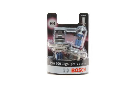 Лампа 12V 60/55W H4 Plus 200 Gigalight (к-кт 2шт) 1987301435, H4, BOSCH (1987301435)