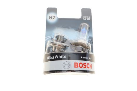 Лампа галогенна Bosch Ultra White 4200K H7 12V 55W (2 шт.) 1987301441, H7, SEAT N10320102, BOSCH (1987301441)